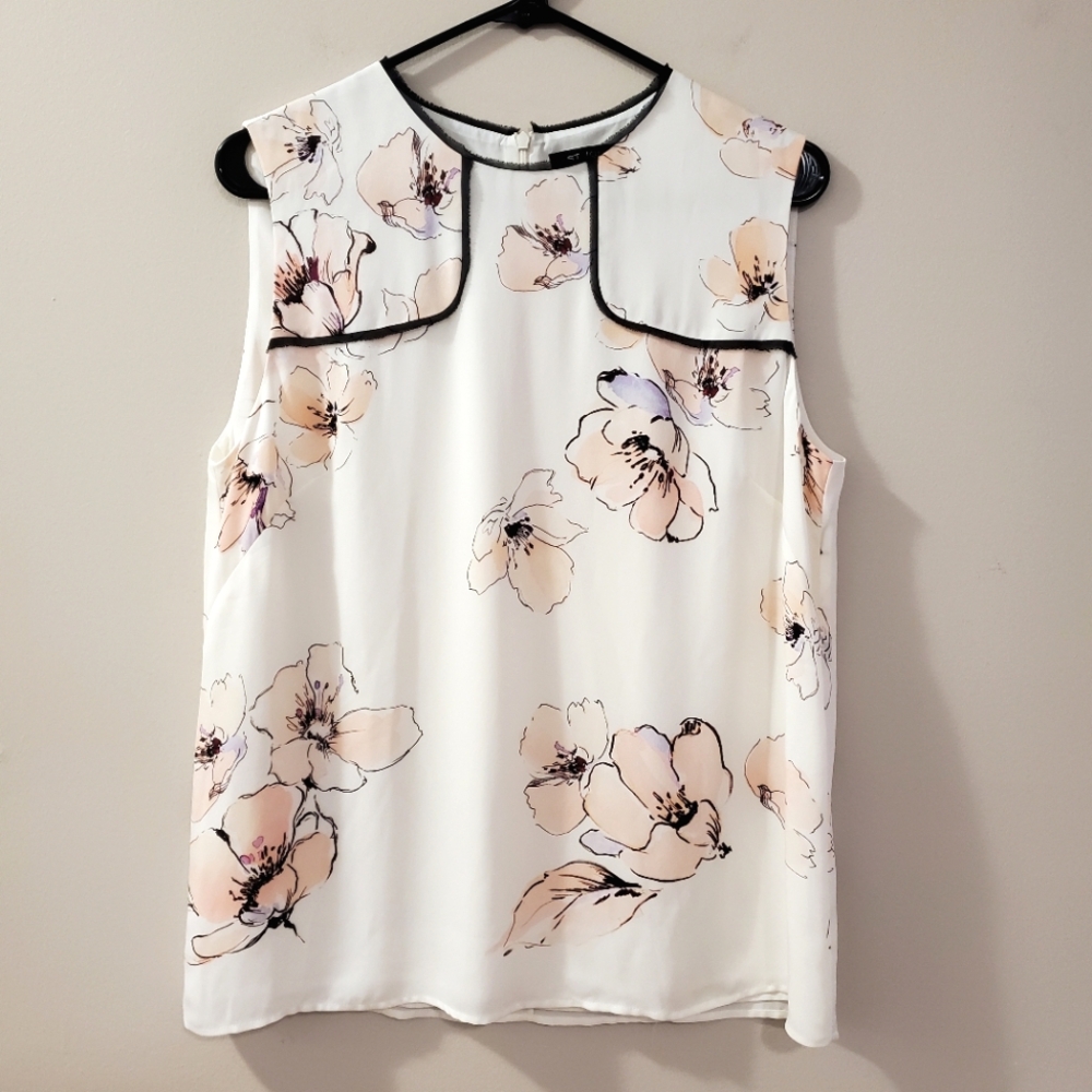 St John - Silk Floral Print Blouse - Size M